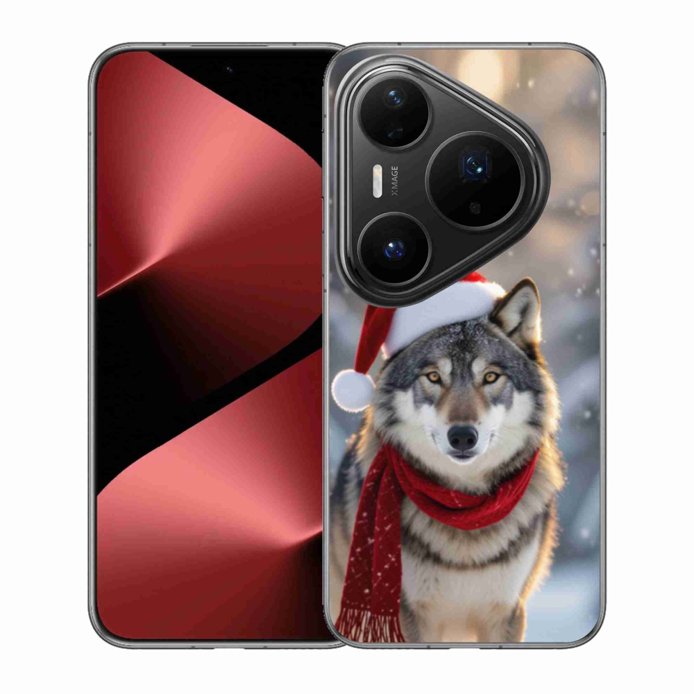Gél borítás mmCase a Huawei Pura 80 Pro készülékhez - Karácsonyi farkas