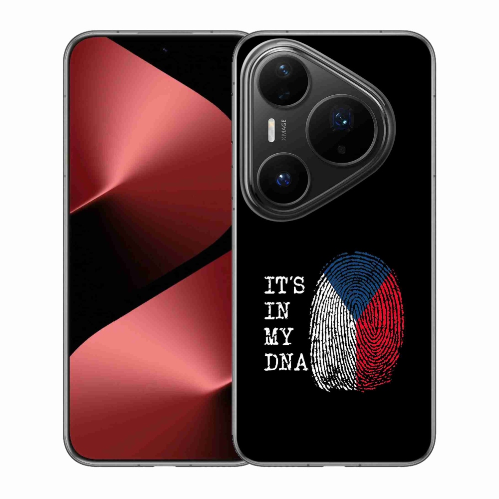 Gél borító mmCase a Huawei Pura 80 Pro - zászlós ujjlenyomat fekete háttérrel