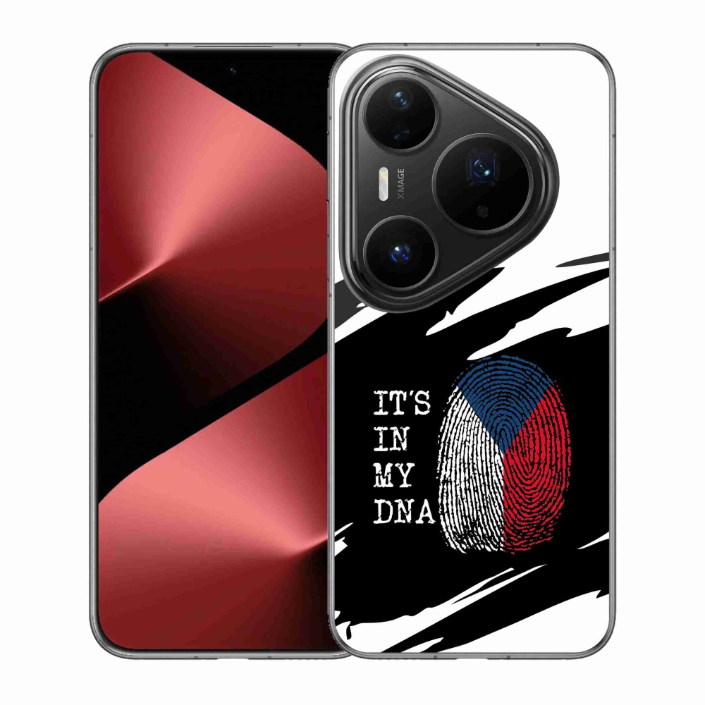 Gél borító mmCase a Huawei Pura 80 Pro - zászló ujjlenyomat fekete és fehér háttérrel