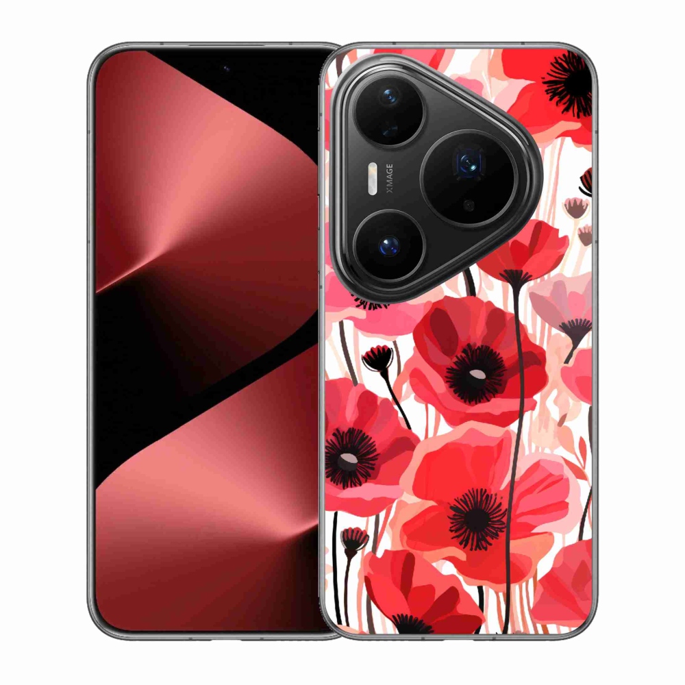 Zselés borítás mmCase a Huawei Pura 80 Pro készülékhez - mákos 1