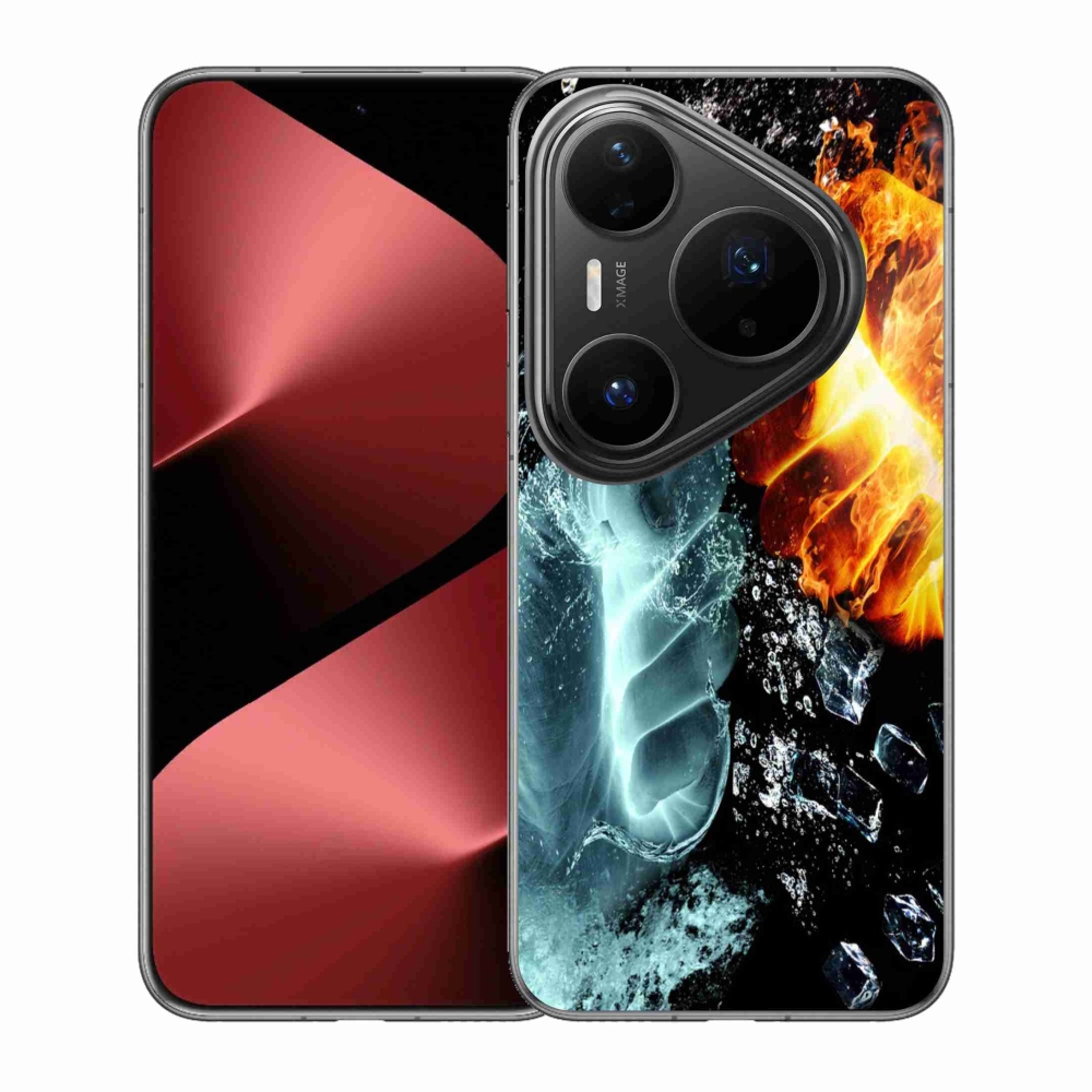 Zselés borítás mmCase a Huawei Pura 80 Pro számára - víz és tűz
