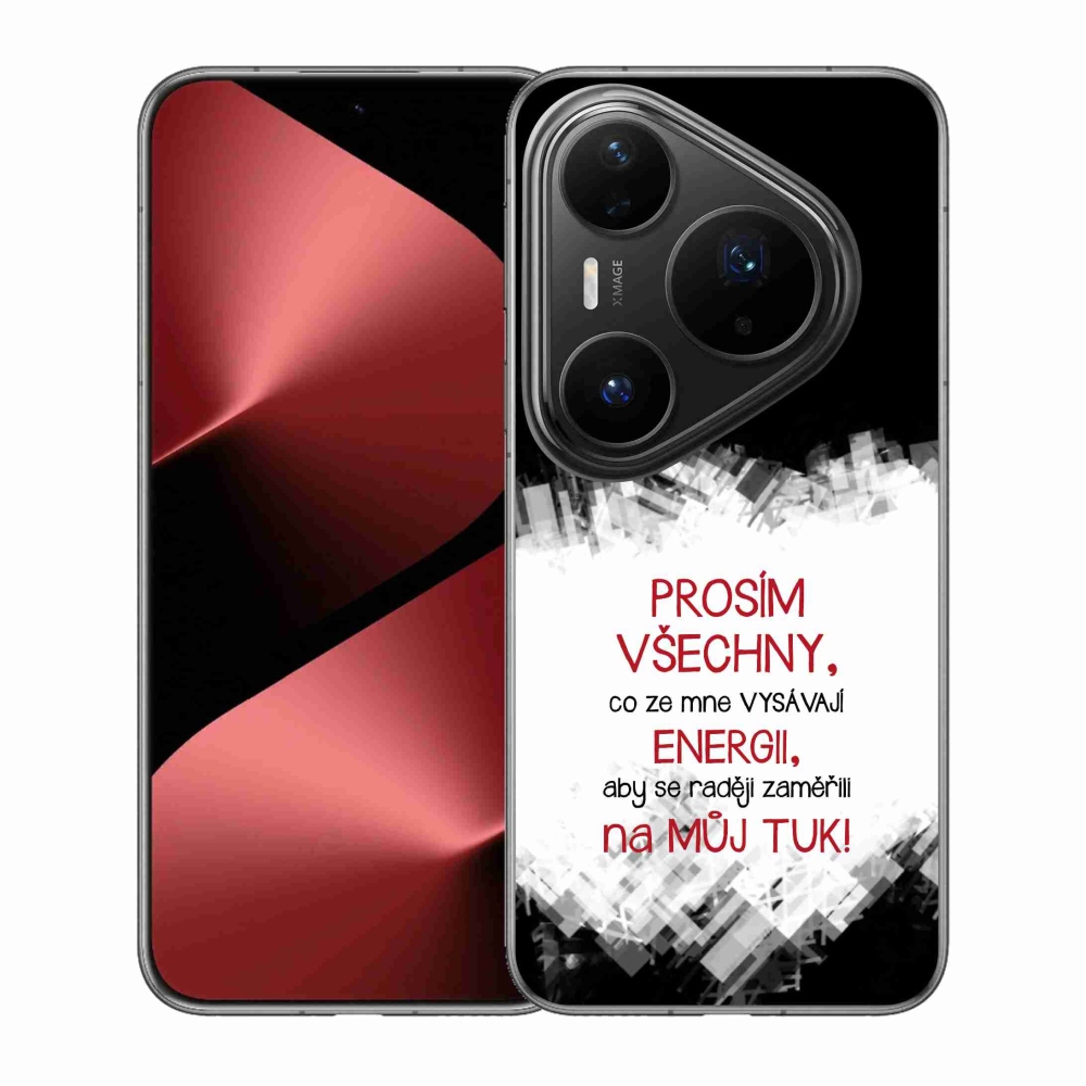 Gél borító mmCase a Huawei Pura 80 Pro készülékhez - vicces szöveg 1 piros