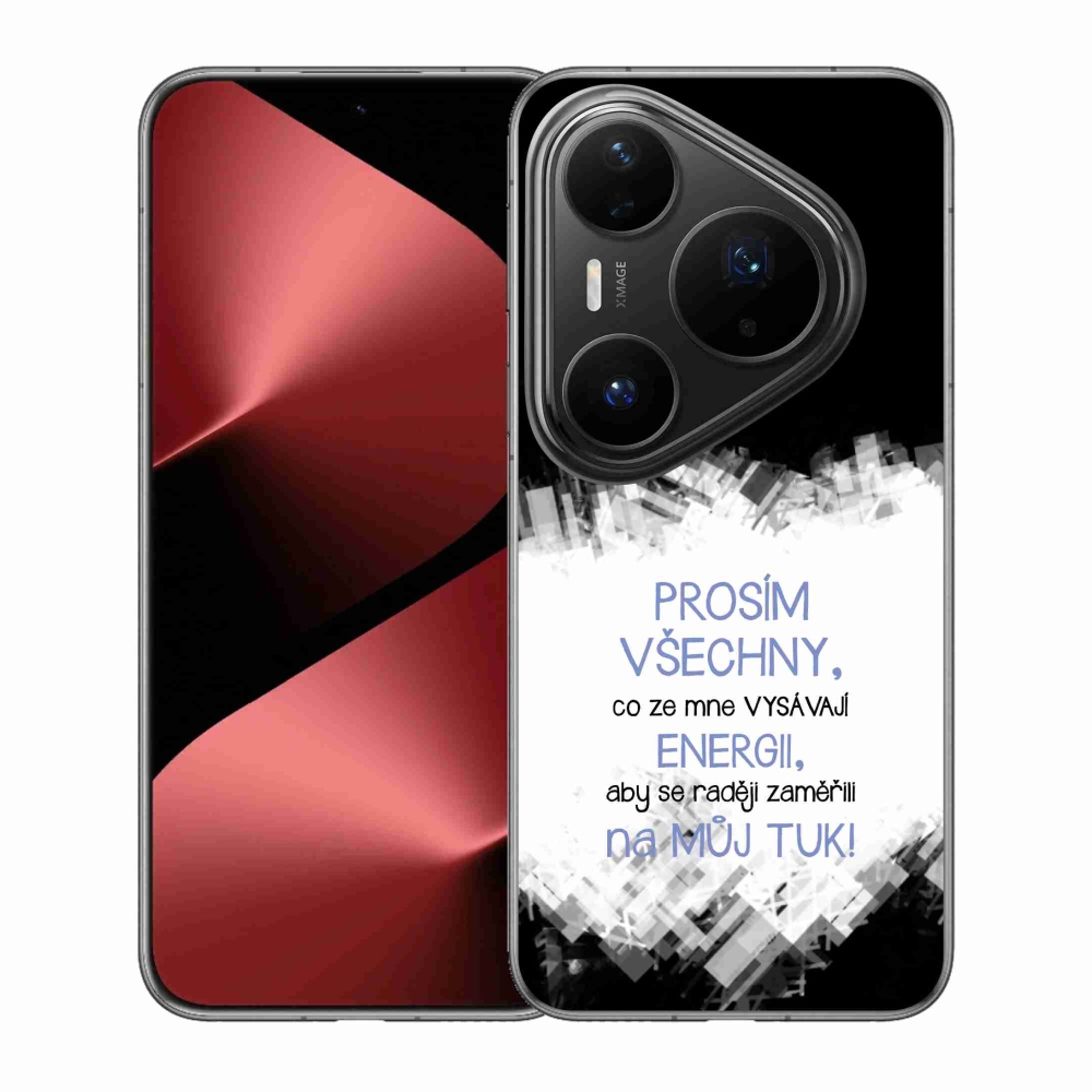 Gél borító mmCase a Huawei Pura 80 Pro készülékhez - vicces szöveg 1 kék