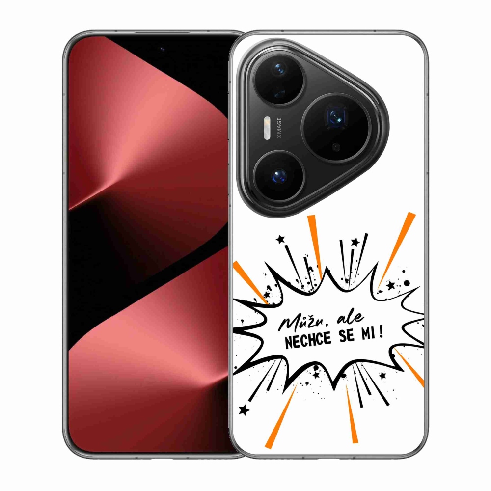 Gél borító mmCase a Huawei Pura 80 Pro készülékhez - vicces szöveg 11 fehér háttér