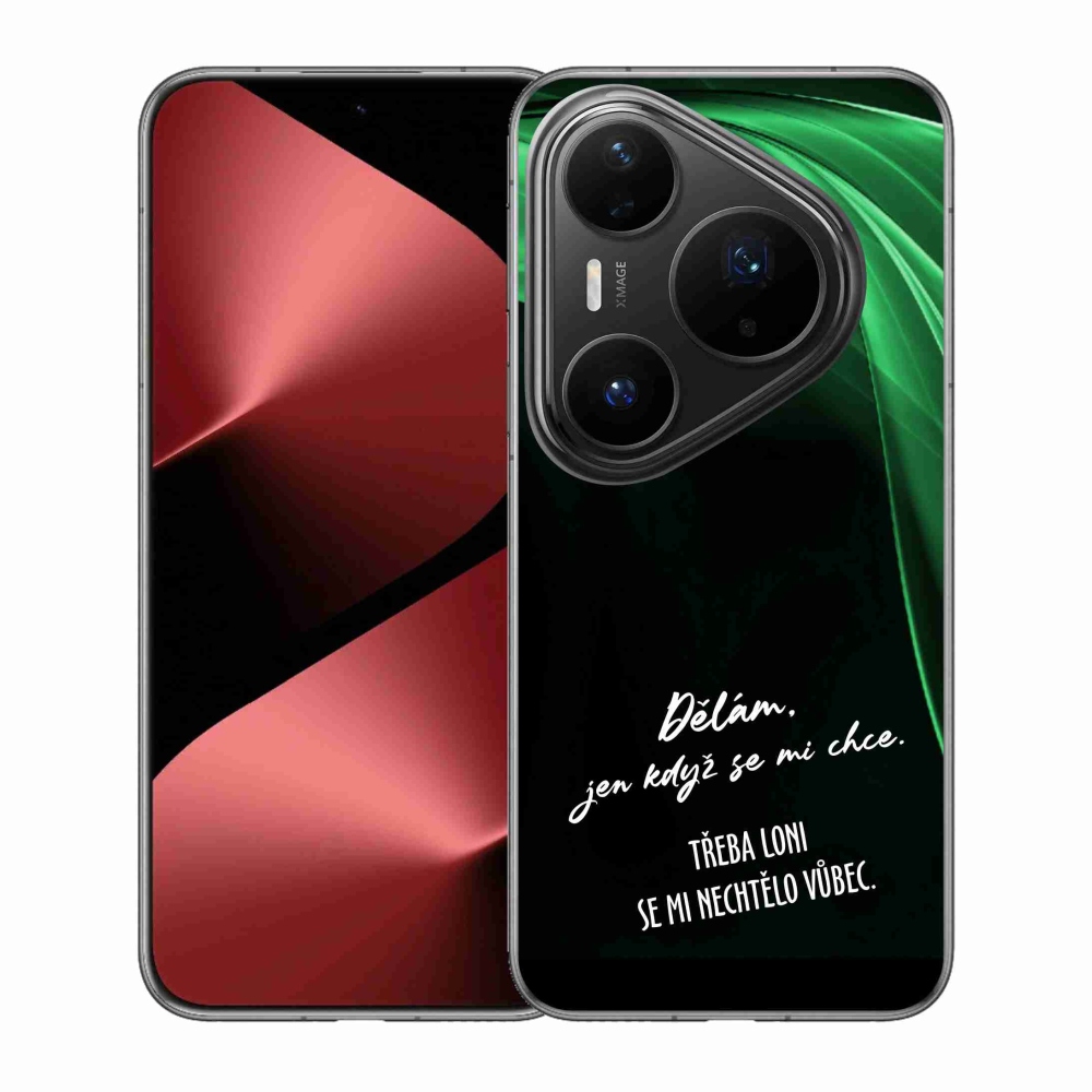 Gél borító mmCase a Huawei Pura 80 Pro készülékhez - vicces szöveg 12 fekete háttér