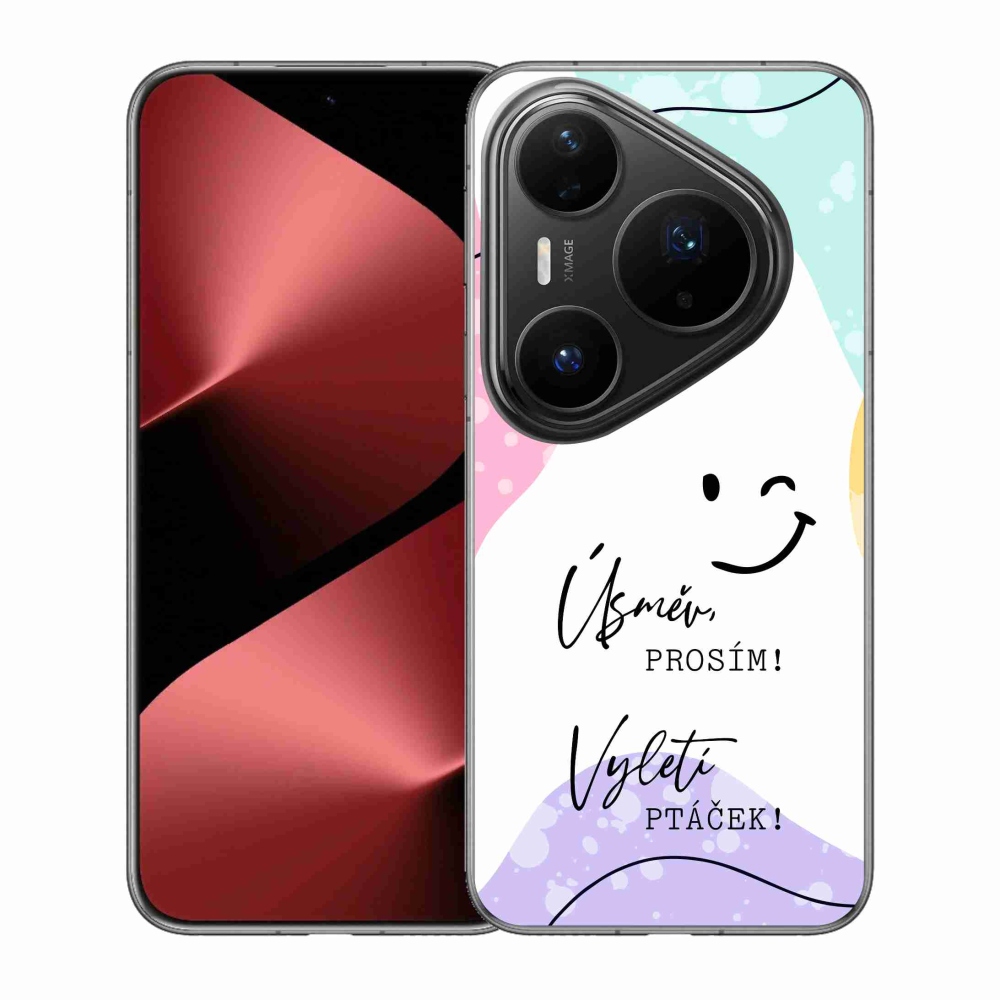 Gél borító mmCase a Huawei Pura 80 Pro készülékhez - vicces szöveg 4 fehér háttérrel