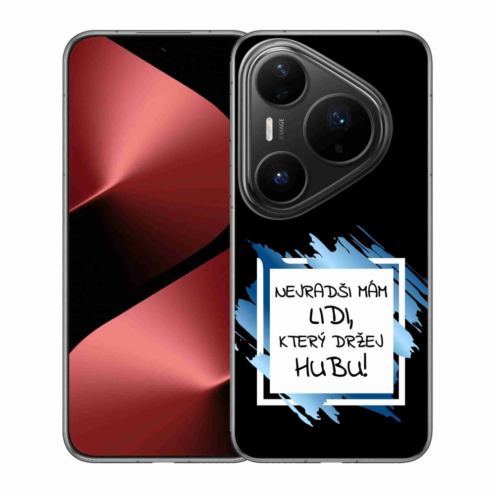 Gél borító mmCase a Huawei Pura 80 Pro készülékhez - vicces szöveg 7 fehér és fekete háttérrel