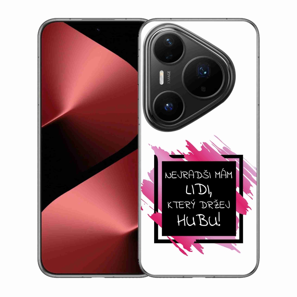 Gél borító mmCase a Huawei Pura 80 Pro készülékhez - vicces szöveg 7 fekete és fehér háttérrel