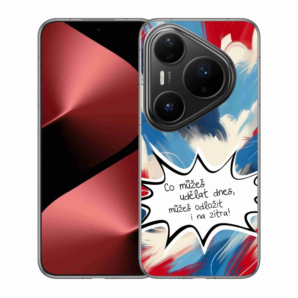 Gél borító mmCase a Huawei Pura 80 Pro készülékhez - vicces szöveg 9 fehér háttér