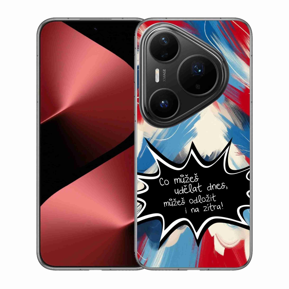 Gél borító mmCase a Huawei Pura 80 Pro készülékhez - vicces szöveg 9 fekete háttér