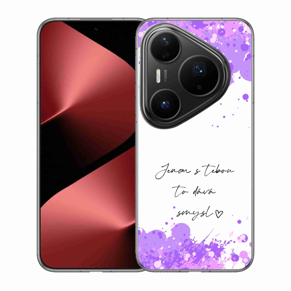 Gél borító mmCase a Huawei Pura 80 Pro - szerelem szöveg fehér háttérrel