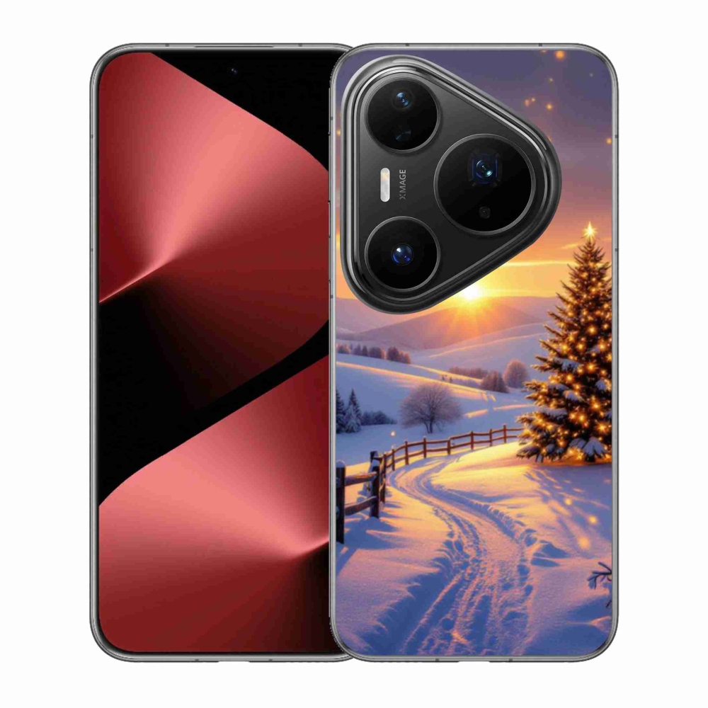 Gél borítás mmCase a Huawei Pura 80 Pro számára - téli tájkép