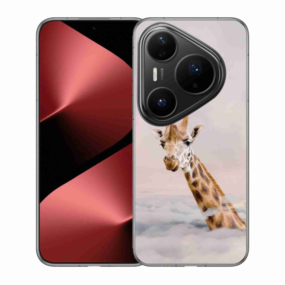Gél borítás mmCase a Huawei Pura 80 Pro-n - zsiráf a felhőkben