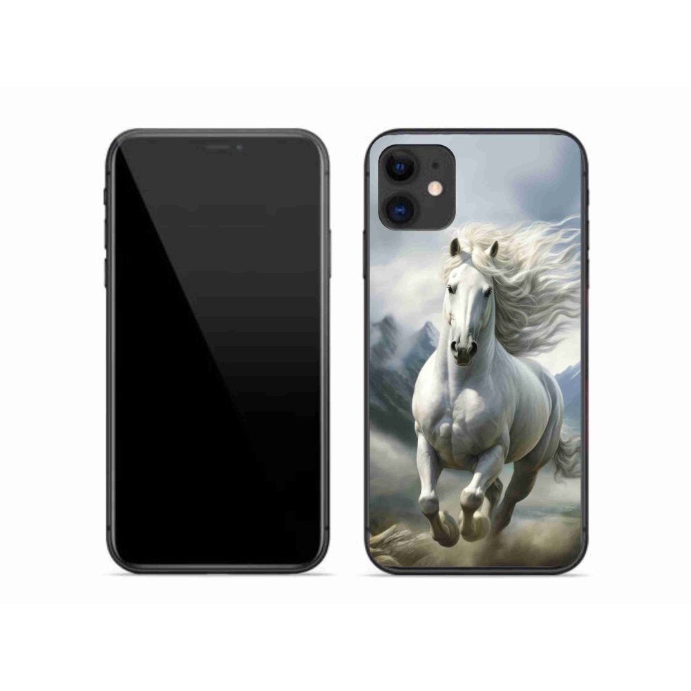 mmCase gél tok az iPhone 11-hez – futó fehér ló 3