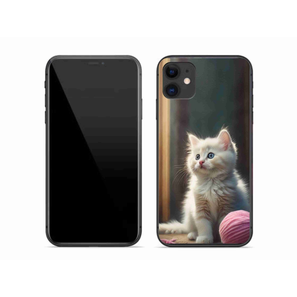 mmCase gél tok az iPhone 11-hez – fehér cica 2