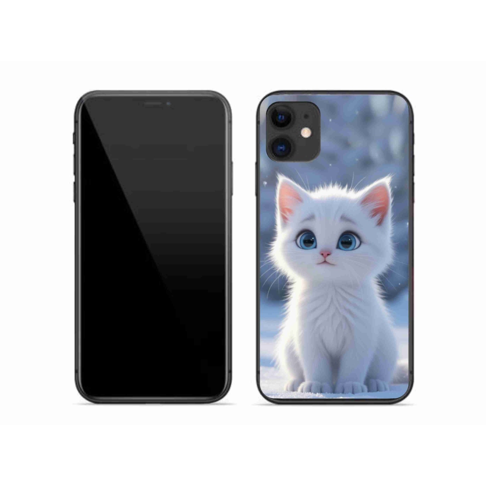 mmCase gél tok az iPhone 11-hez – fehér cica 3