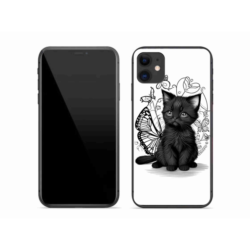 mmCase gél tok az iPhone 11-hez – fekete cica