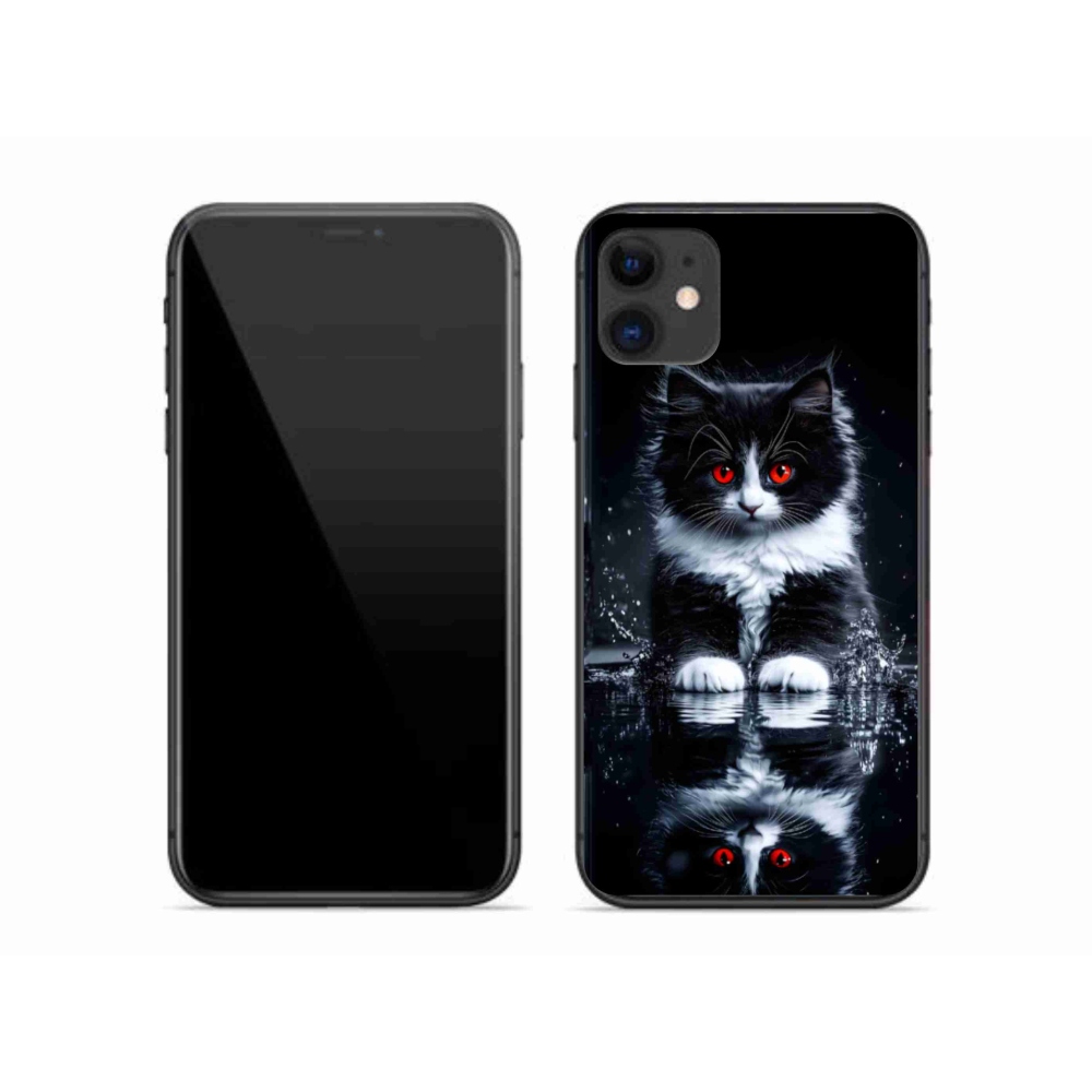 mmCase gél tok az iPhone 11-hez – fekete-fehér cica