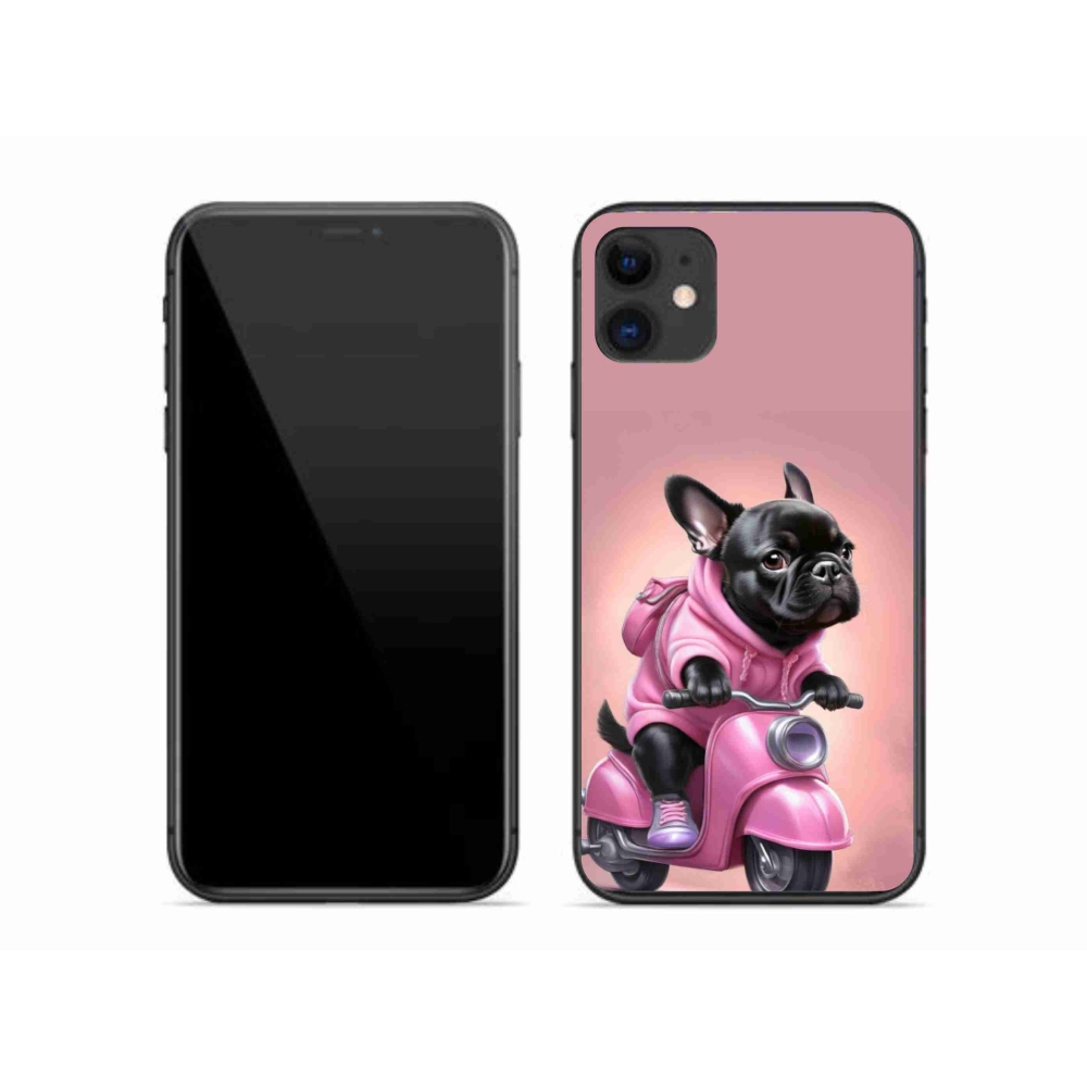mmCase gél tok az iPhone 11-hez – francia buldog robogón