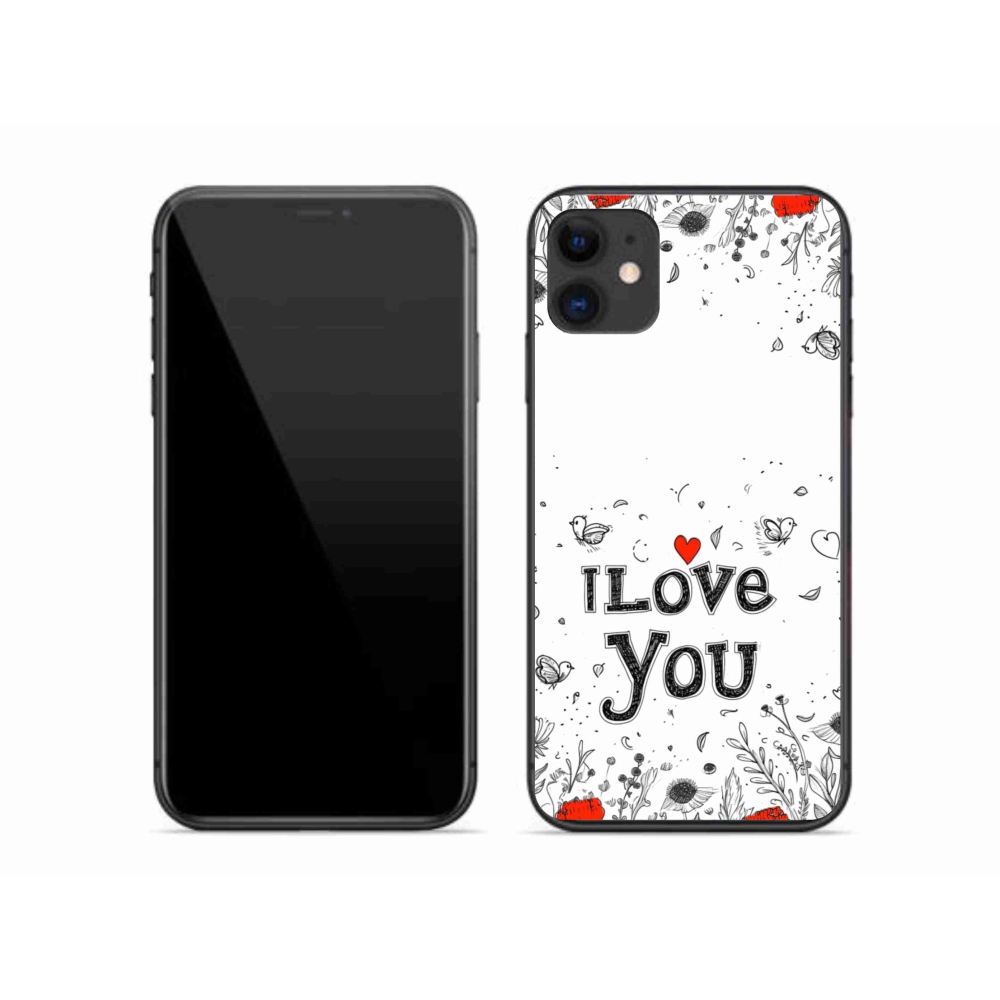 Gél borítás mmCase iPhone 11 készülékhez - Szeretlek fehér háttérrel