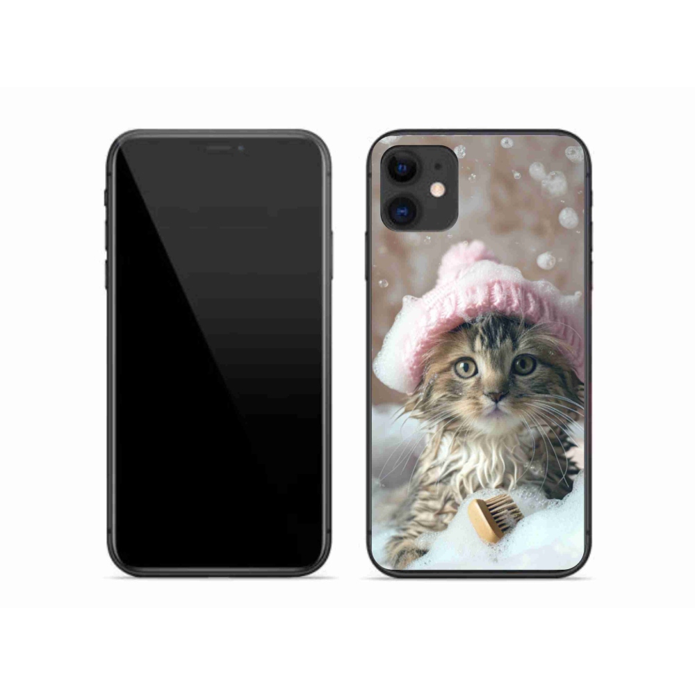 mmCase gél tok az iPhone 11-hez – cica és fürdő