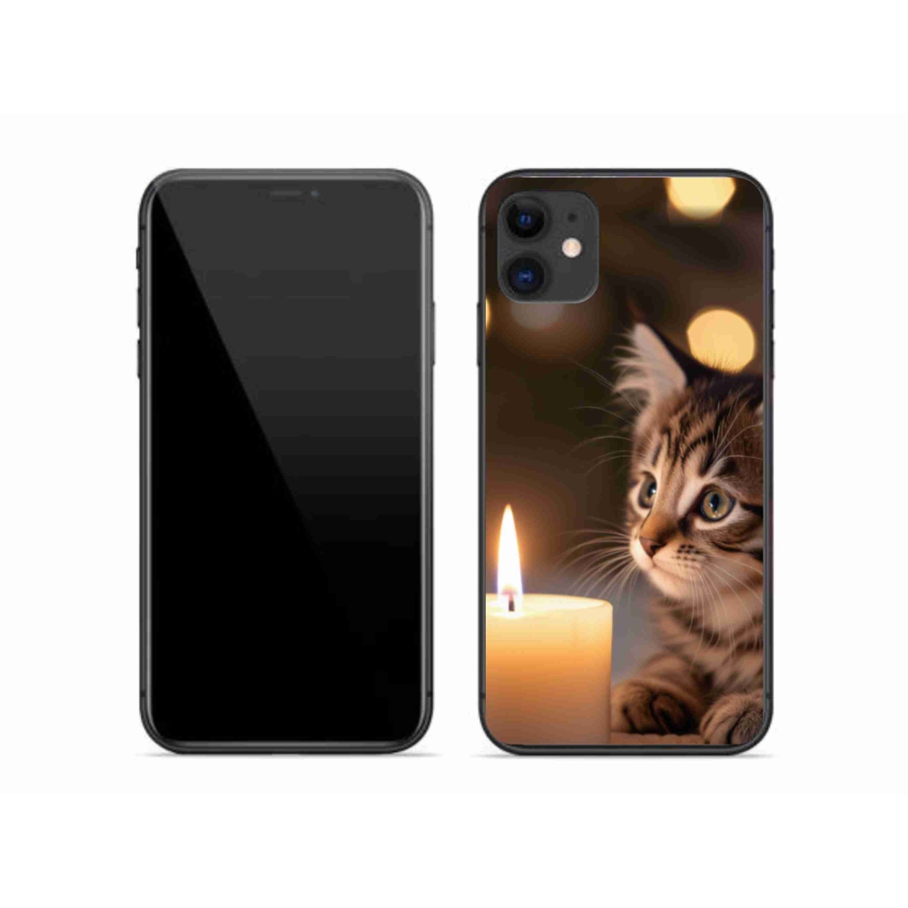 mmCase gél tok az iPhone 11-hez – cica és gyertya
