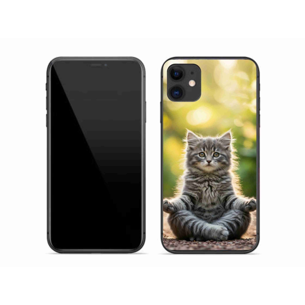 mmCase gél tok az iPhone 11-hez – meditáló cica
