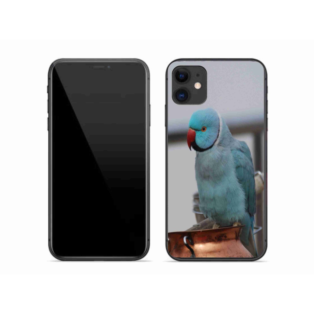 mmCase gél tok az iPhone 11-hez – kék alexandri papagáj