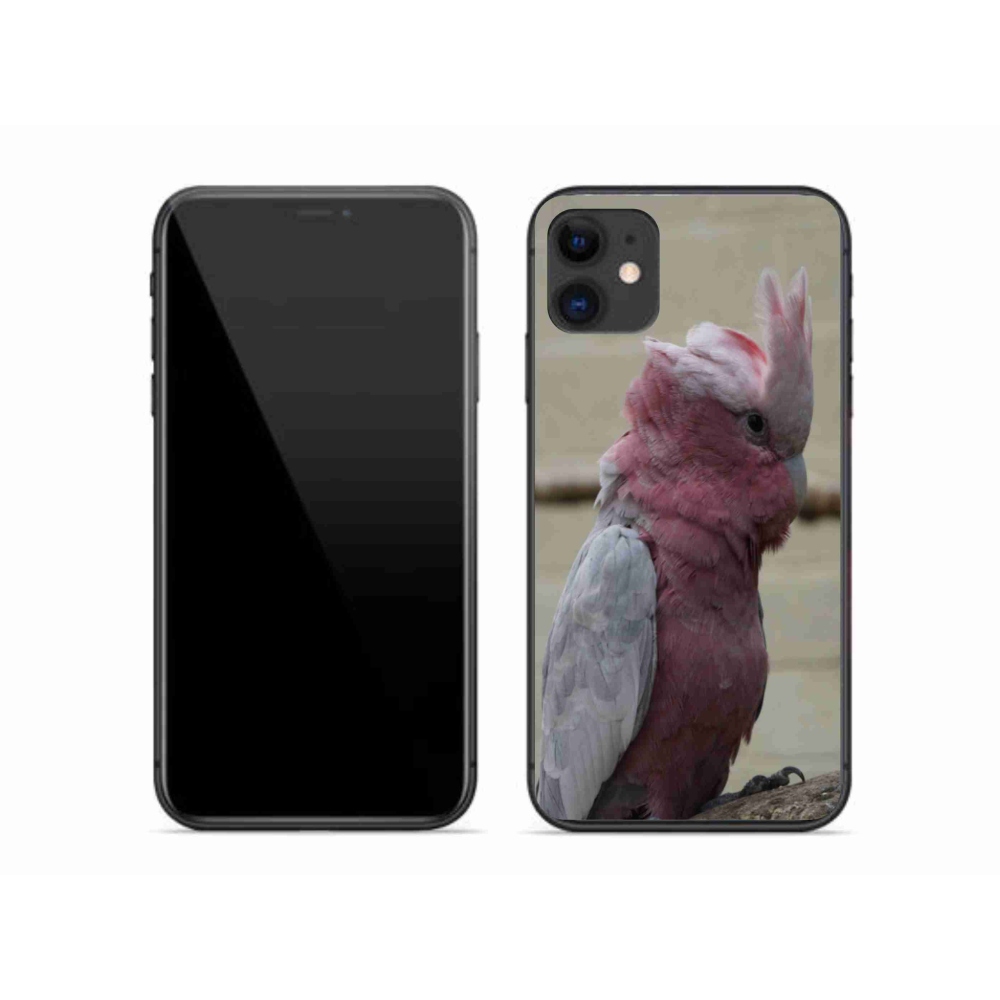mmCase gél tok az iPhone 11-hez – rózsaszín kakadu papagáj