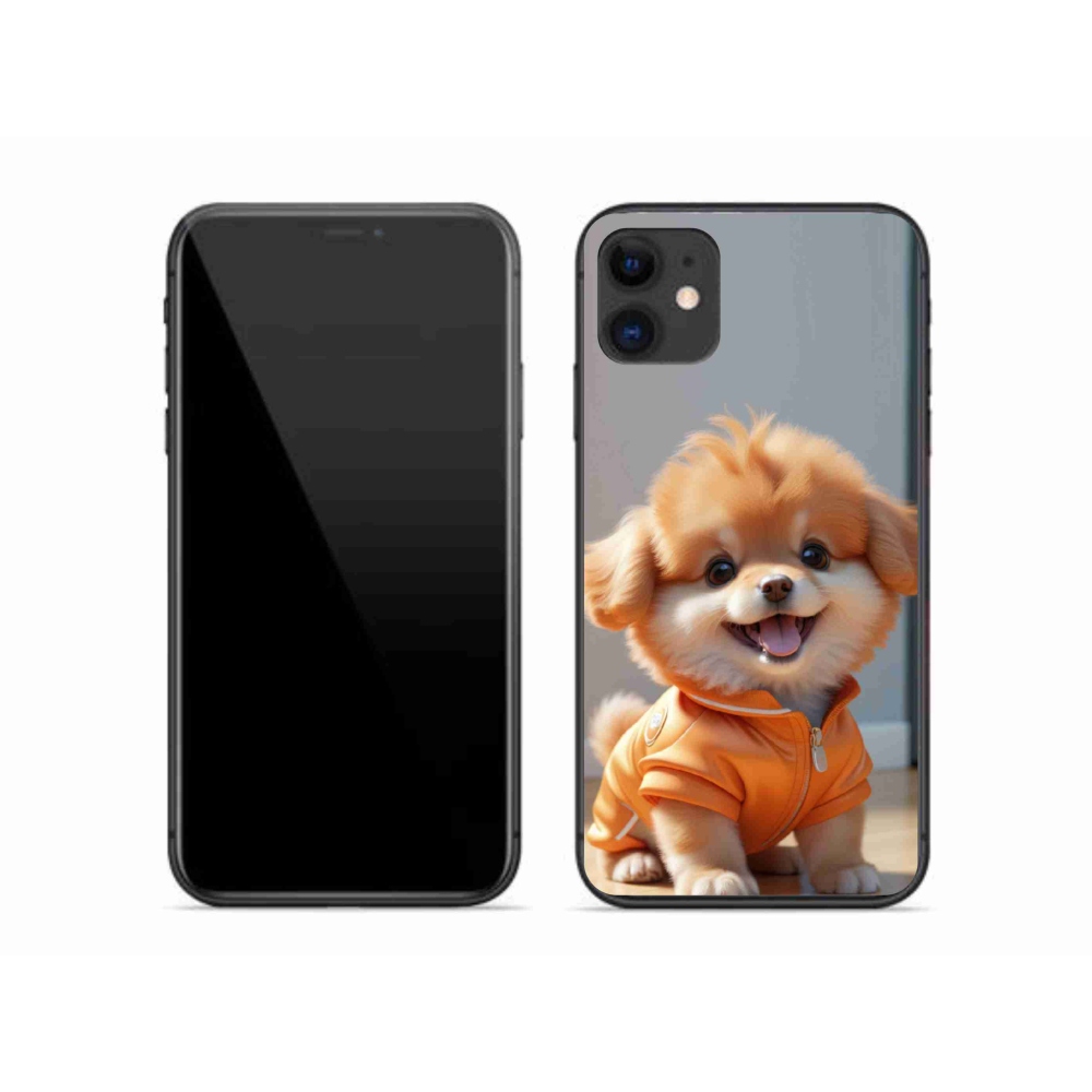 mmCase gél tok az iPhone 11-hez – aranyos pomerániai pulóverben