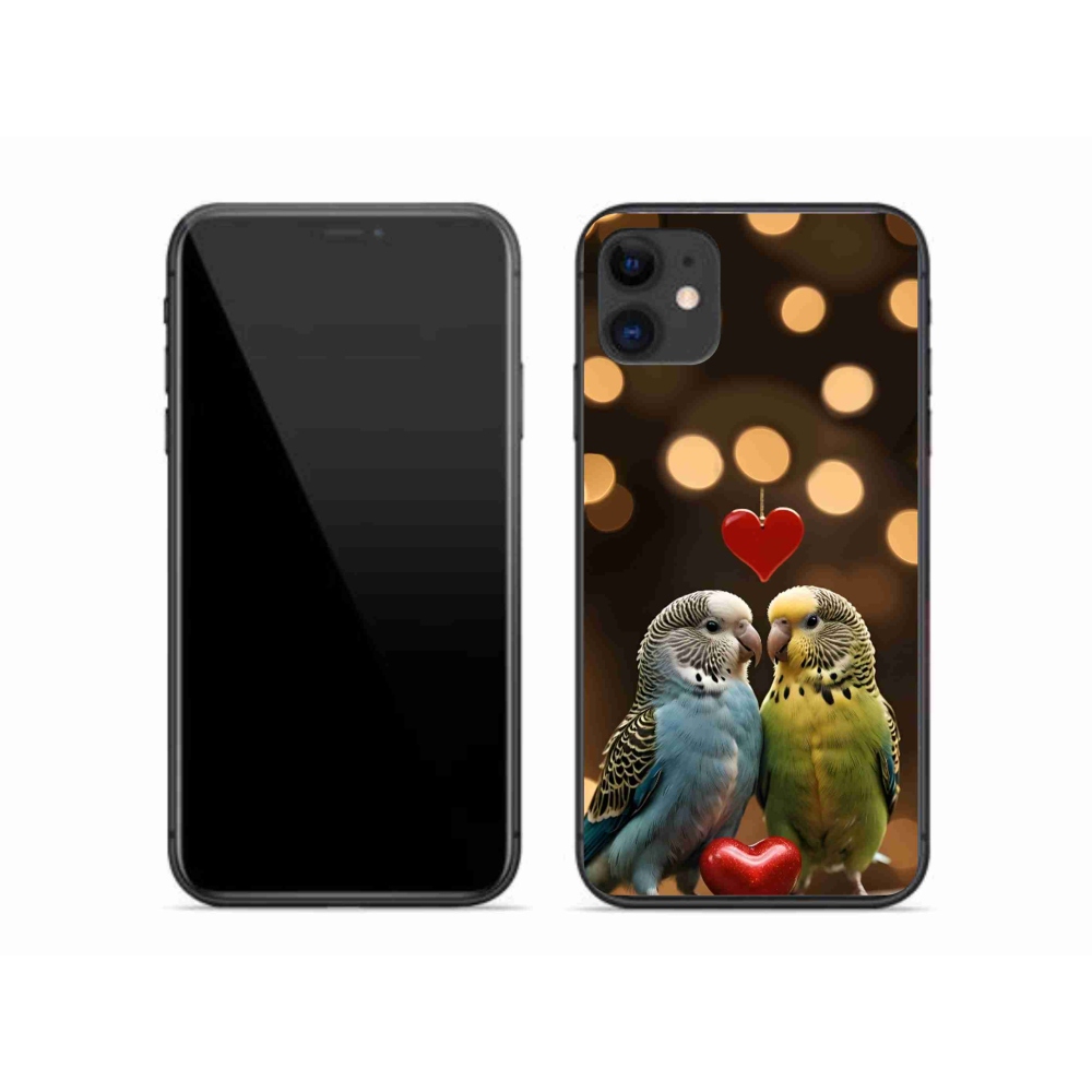 mmCase gél tok az iPhone 11-hez – szerelmes papagájok