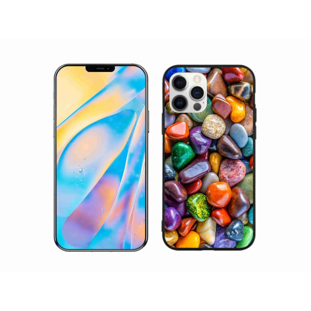 Zselés borítás mmCase iPhone 12 készülékhez - színes strasszkövek