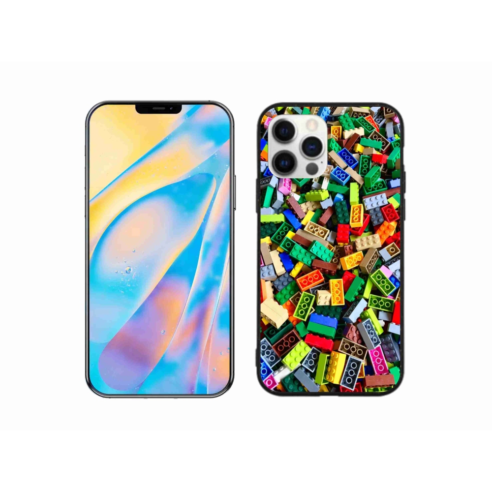 Zselés borítás mmCase iPhone 12 készülékhez - színes építőkockák