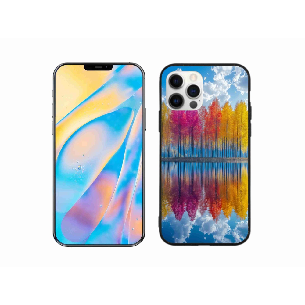 Gél borítás mmCase iPhone 12 készülékhez - színes fák