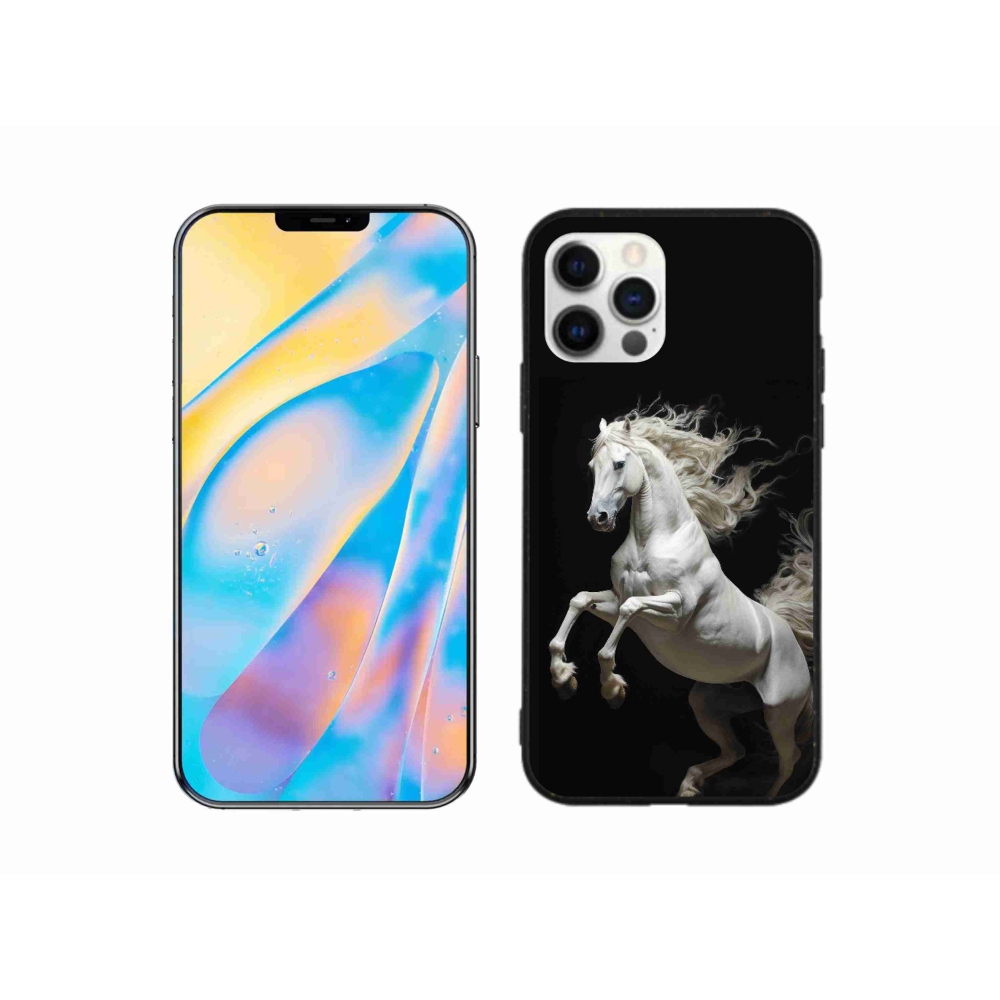 Gél borítás mmCase iPhone 12 készülékhez - fehér ló 4