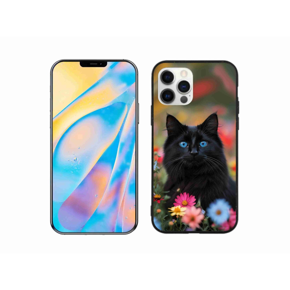 mmCase gél tok az iPhone 12-hez – fekete cica 4