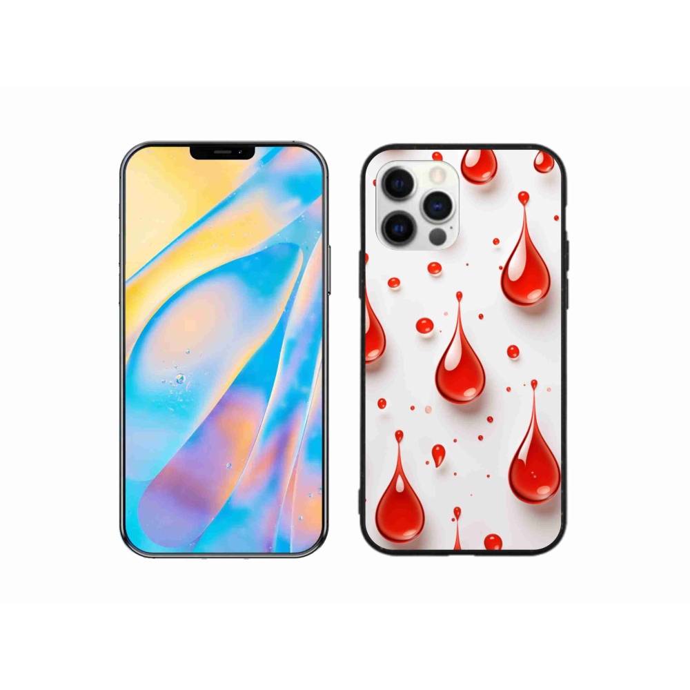 Gél borítás mmCase iPhone 12 készülékhez - piros cseppek