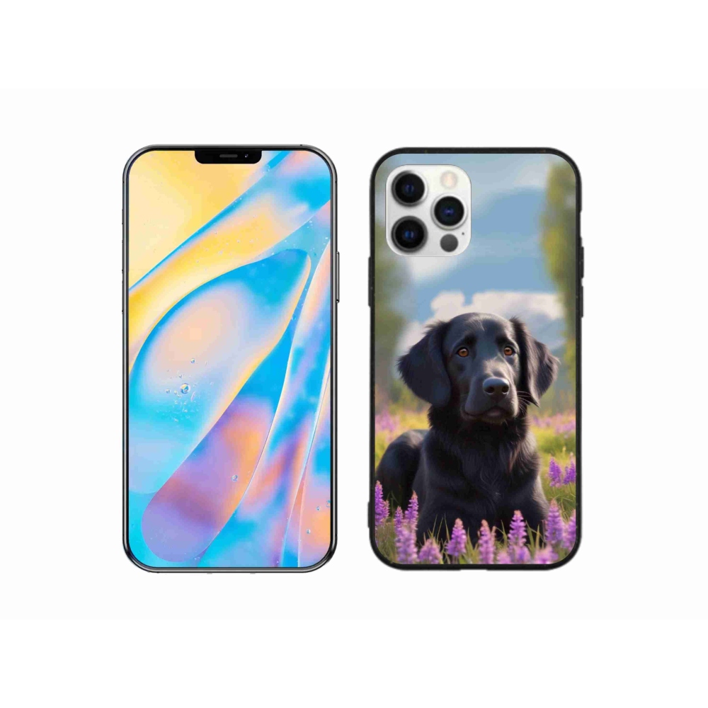 mmCase gél tok az iPhone 12-hez – elegáns fekete retriever