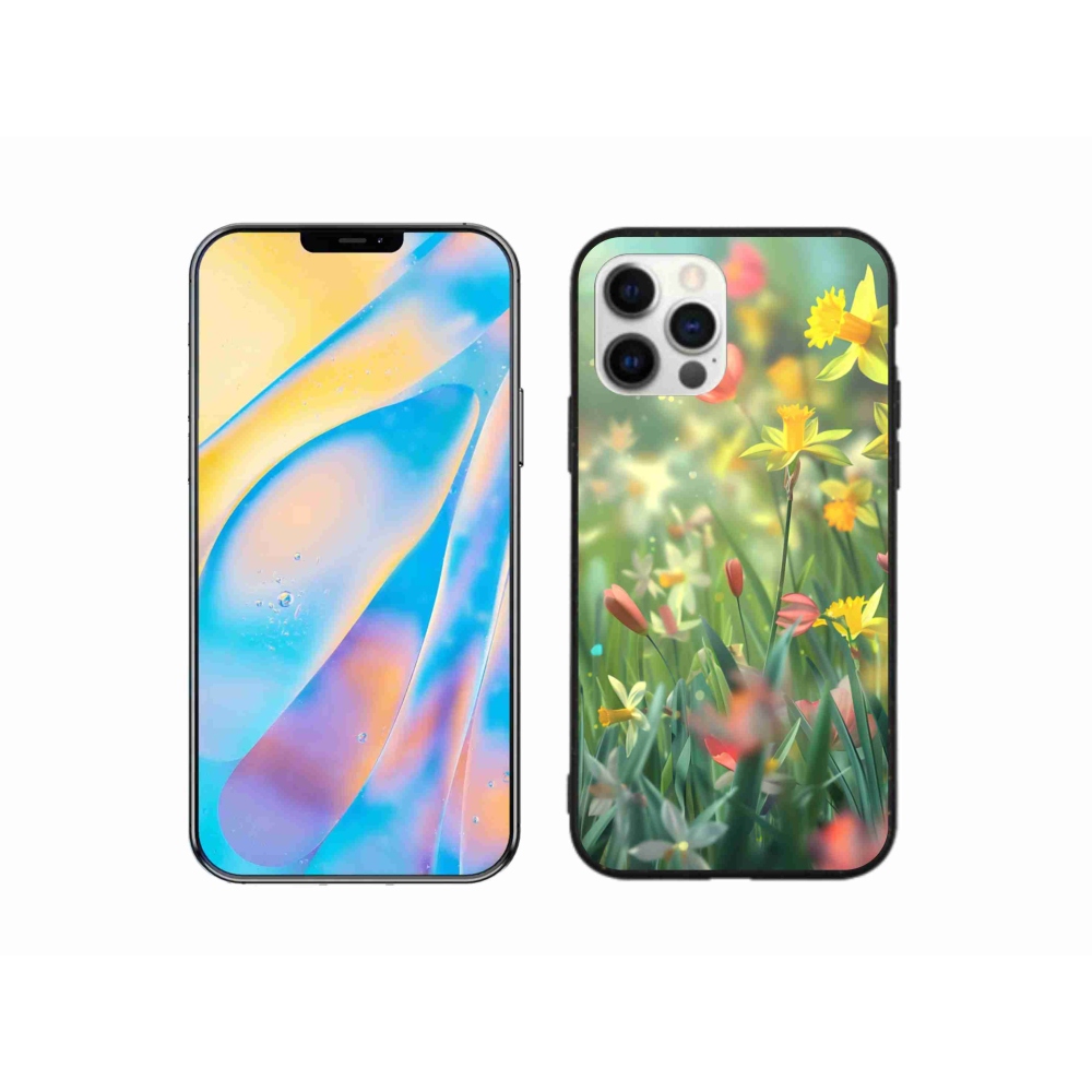 Gél borítás mmCase iPhone 12 készülékhez - tavaszi virágok