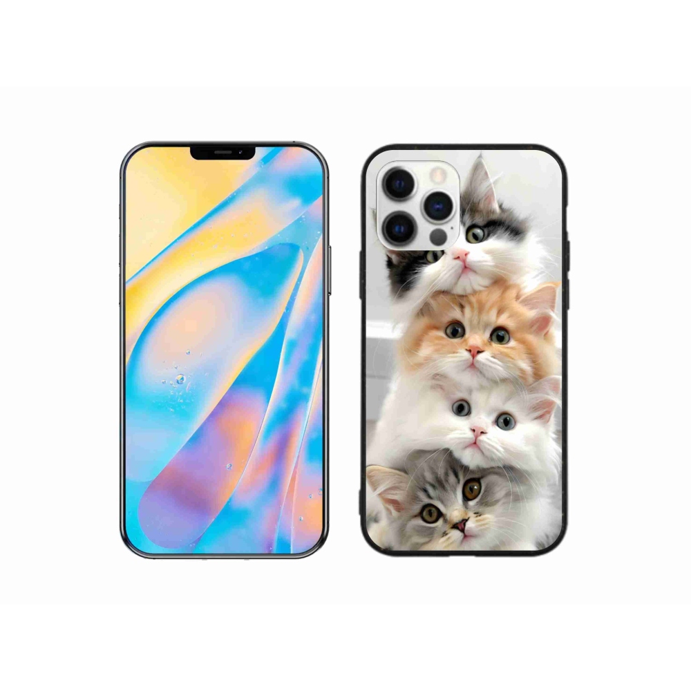 Zselés borítás mmCase iPhone 12 készülékhez - macskák csoportja