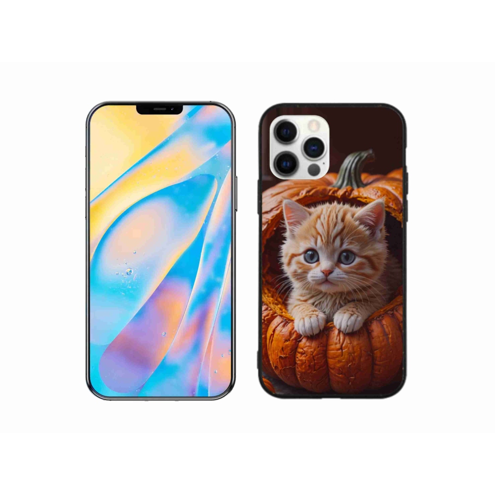 Gél borítás mmCase iPhone 12 készülékhez - cica és tök 2