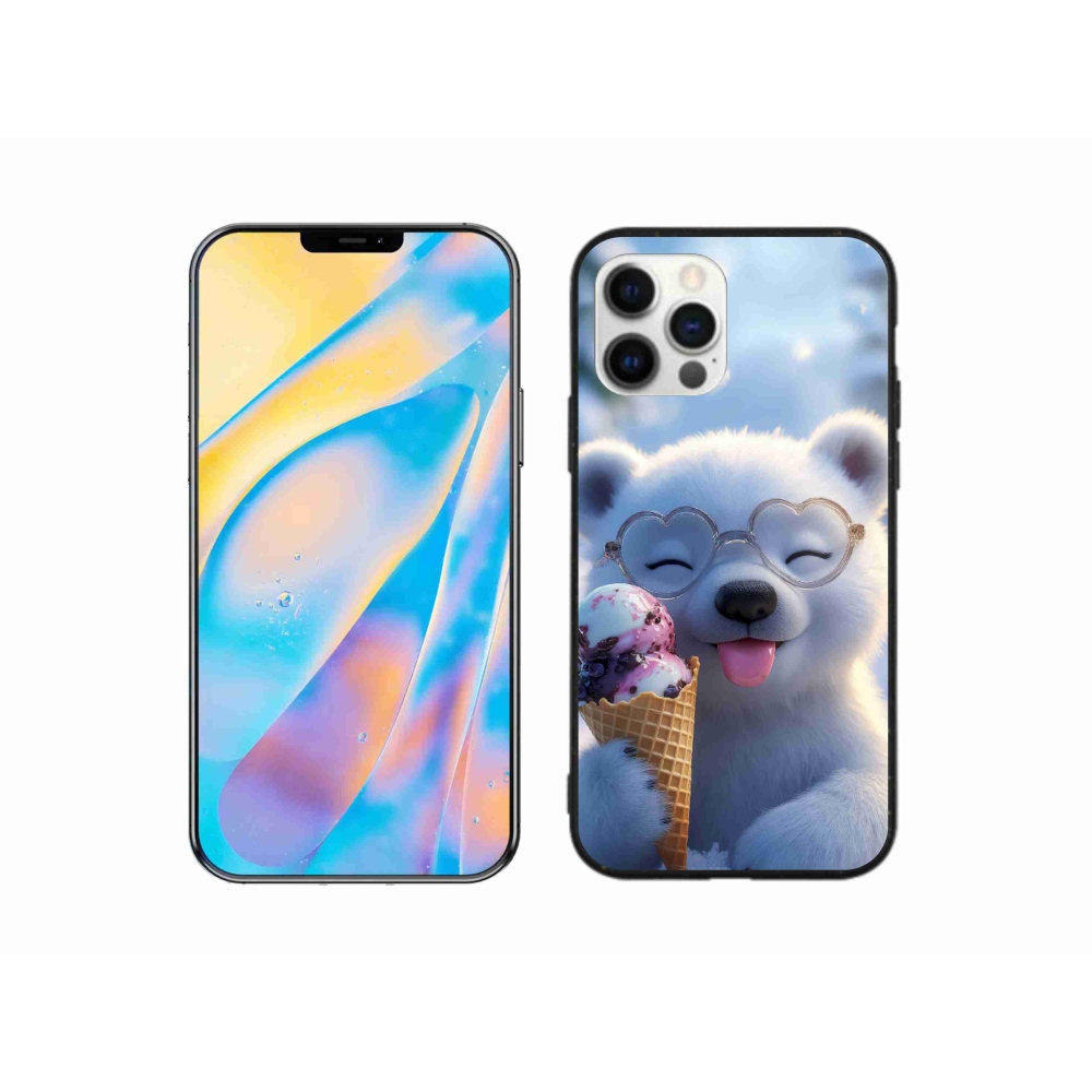 mmCase gél tok az iPhone 12-hez – mackó fagylalttal
