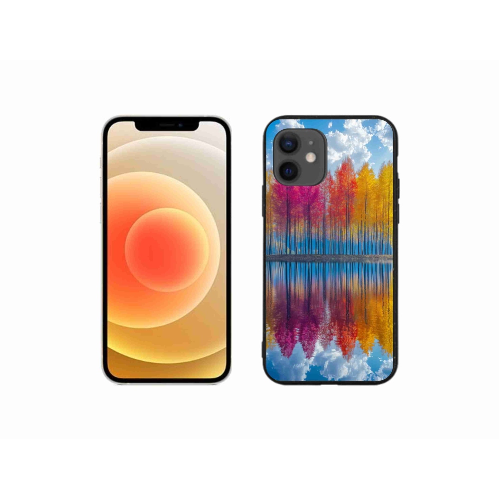 Zselés borítás mmCase iPhone 12 Mini készülékhez - színes fák