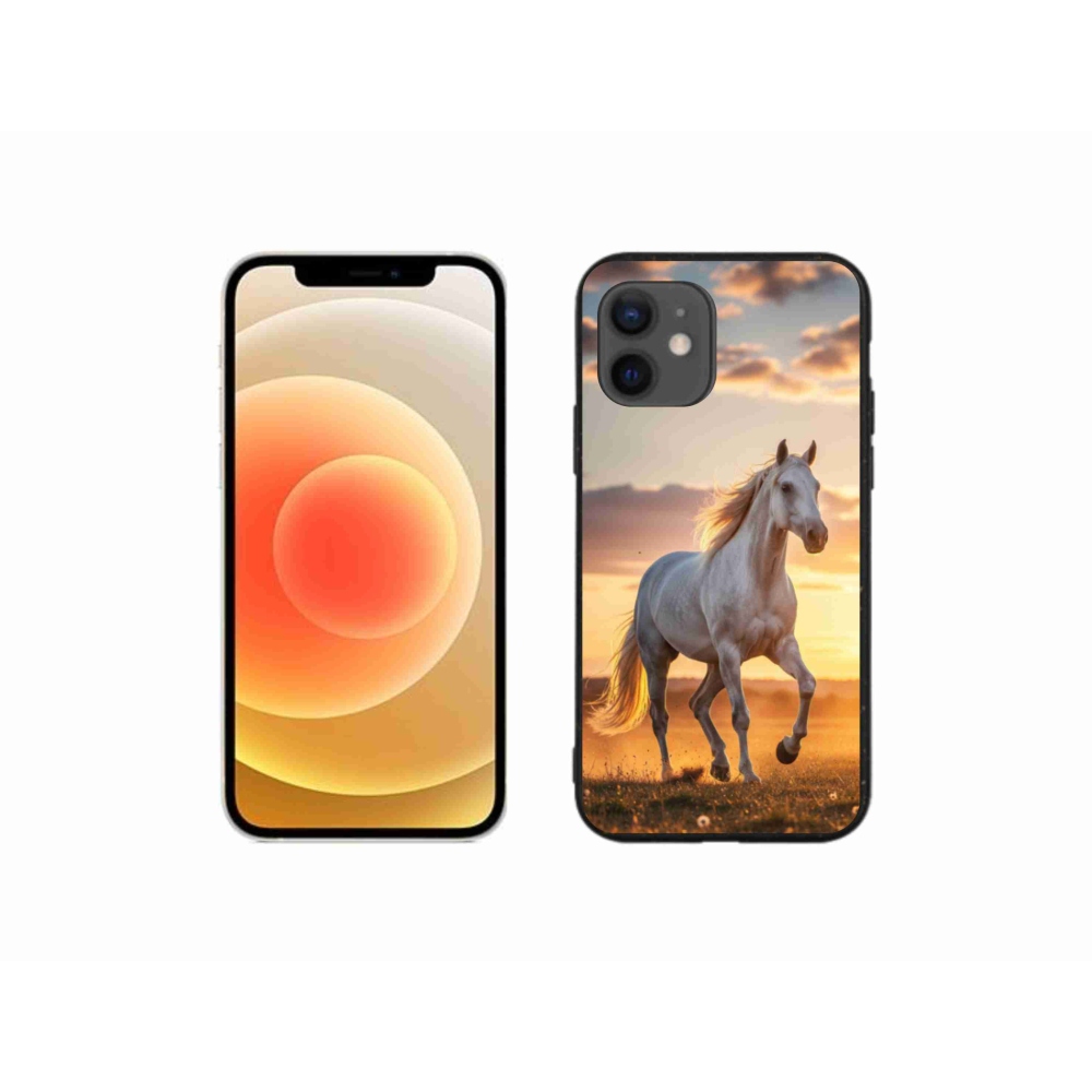 Gél borítás mmCase iPhone 12 Mini készülékhez - futó fehér ló 2