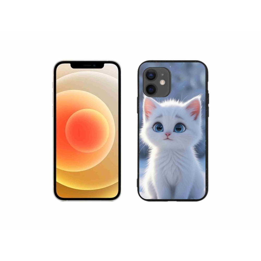 mmCase gél tok az iPhone 12 Mini-hez – fehér cica 3