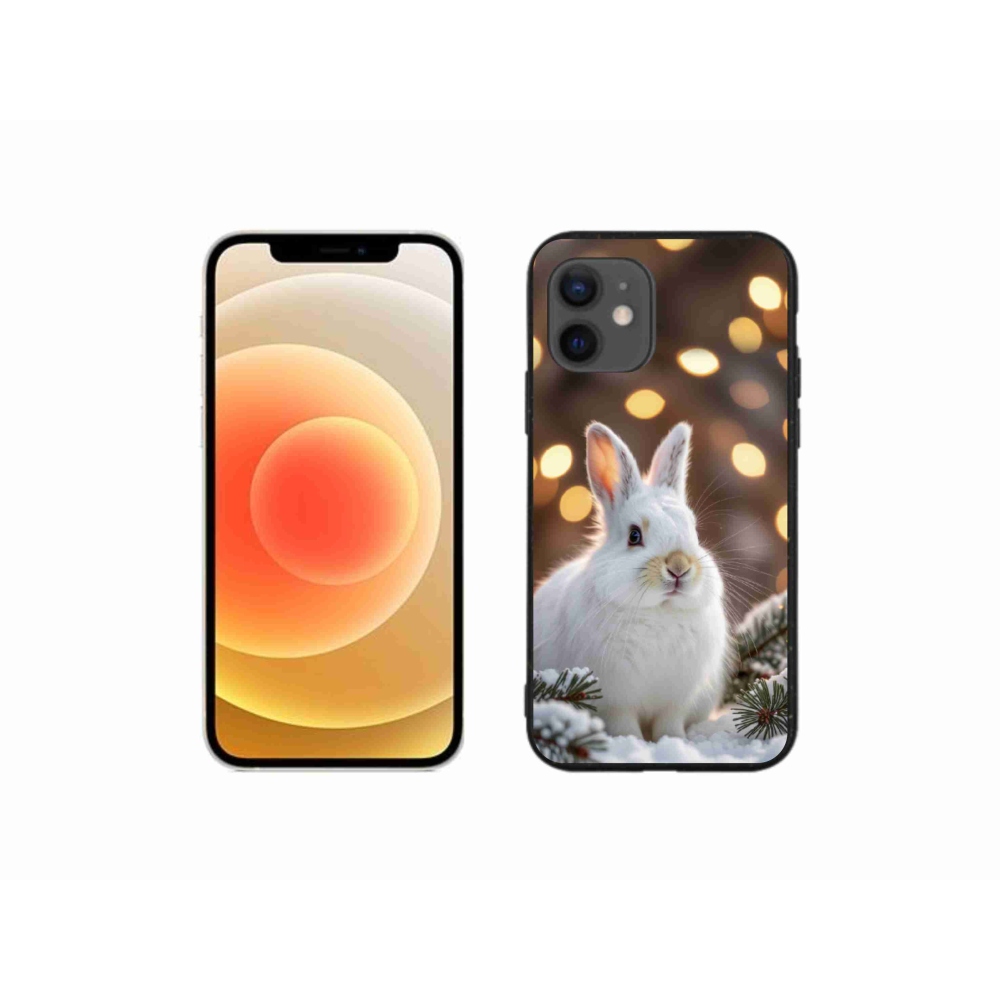mmCase gél tok az iPhone 12 Mini-hez – fehér nyuszi