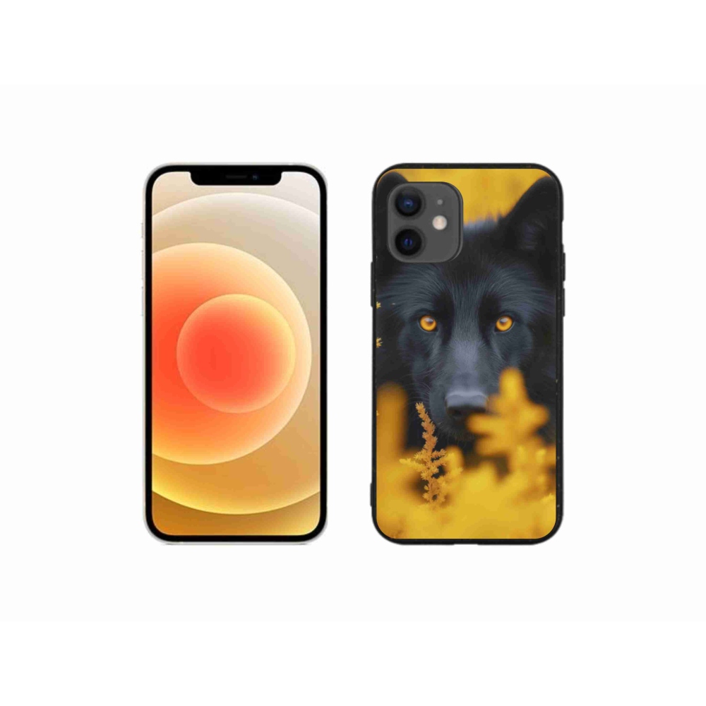 Zselés borítás mmCase iPhone 12 Mini készülékhez - fekete farkas 2