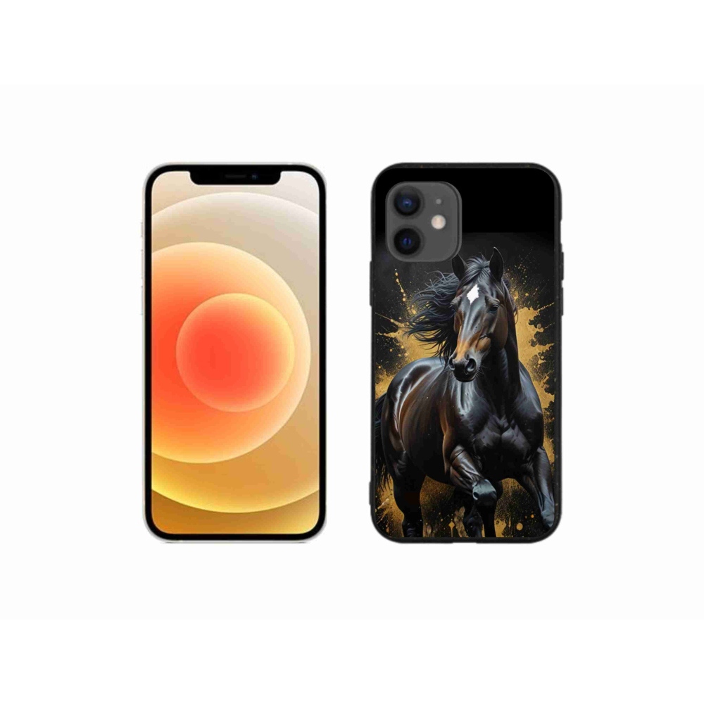 mmCase gél tok az iPhone 12 Mini-hez – elegáns fekete csikó