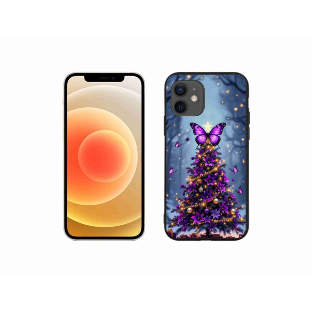 mmCase gél tok az iPhone 12 Mini-hez – pillangós karácsonyfa