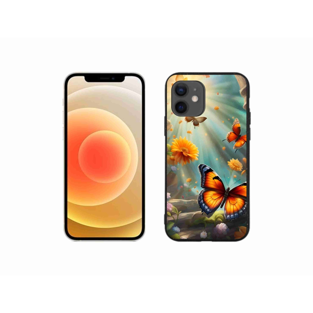Zselés borítás mmCase iPhone 12 Mini készülékhez - pillangókert 2